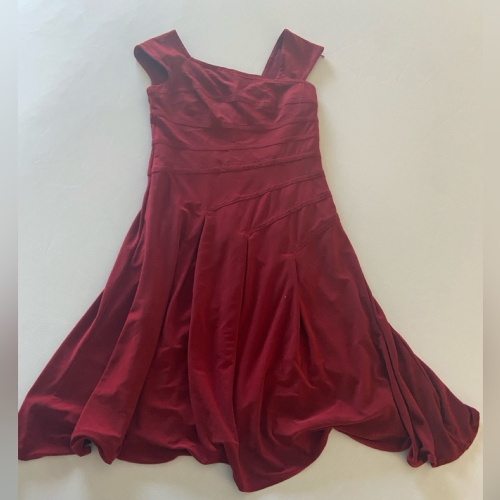 Adrianna Papell red cocktail mini dress 2P
